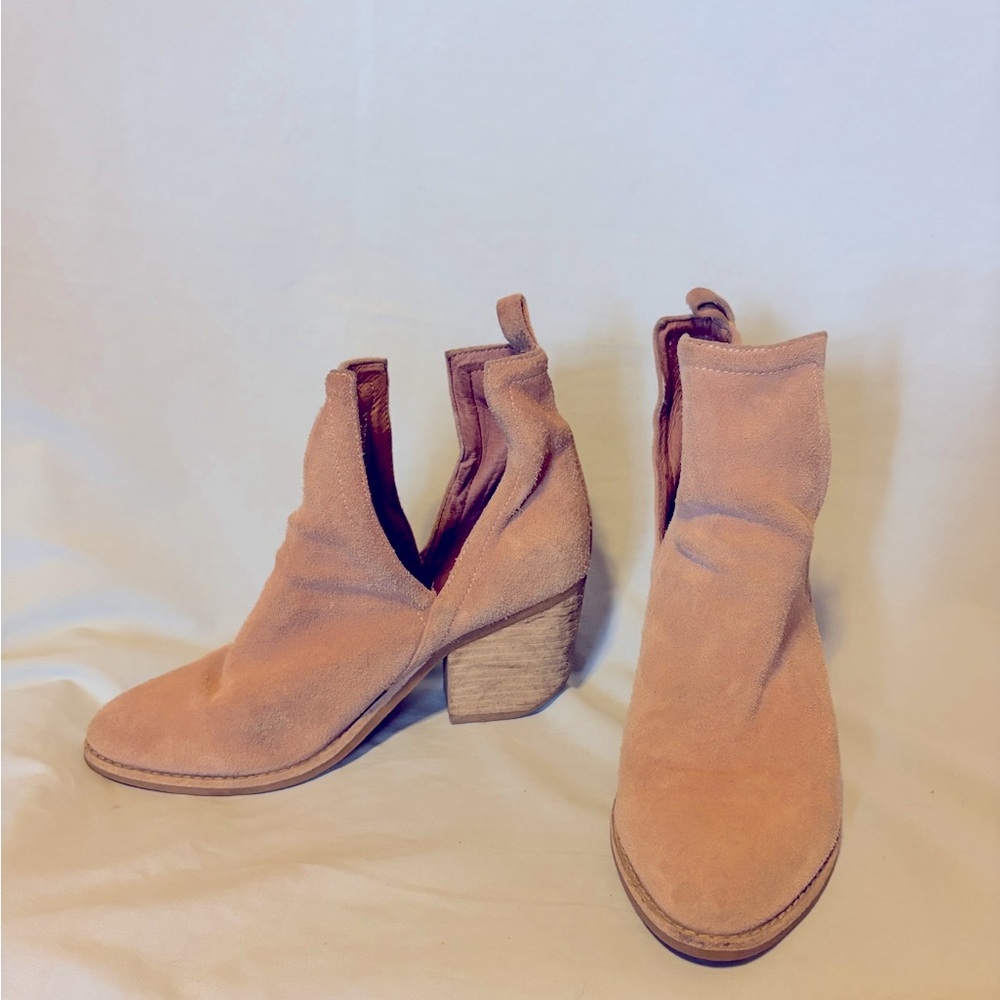 Jeffry Campbell Pink Suede Heeled Boots